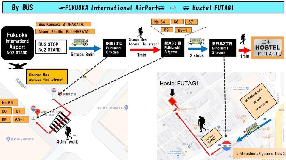 ホステル二木 Hostel Futagi ゲストハウス Fukuoka  Luaran gambar